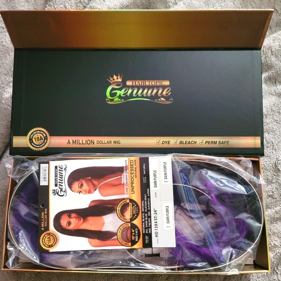 Dark purple Hair Topic Genuine HD 13x4 ST-24